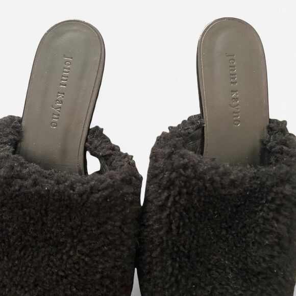 Jenni Kayne Luxe Fuzzy Pointed Shearling Mule Flats Minimalist Quiet Luxury 37/7 - Picture 6 of 7